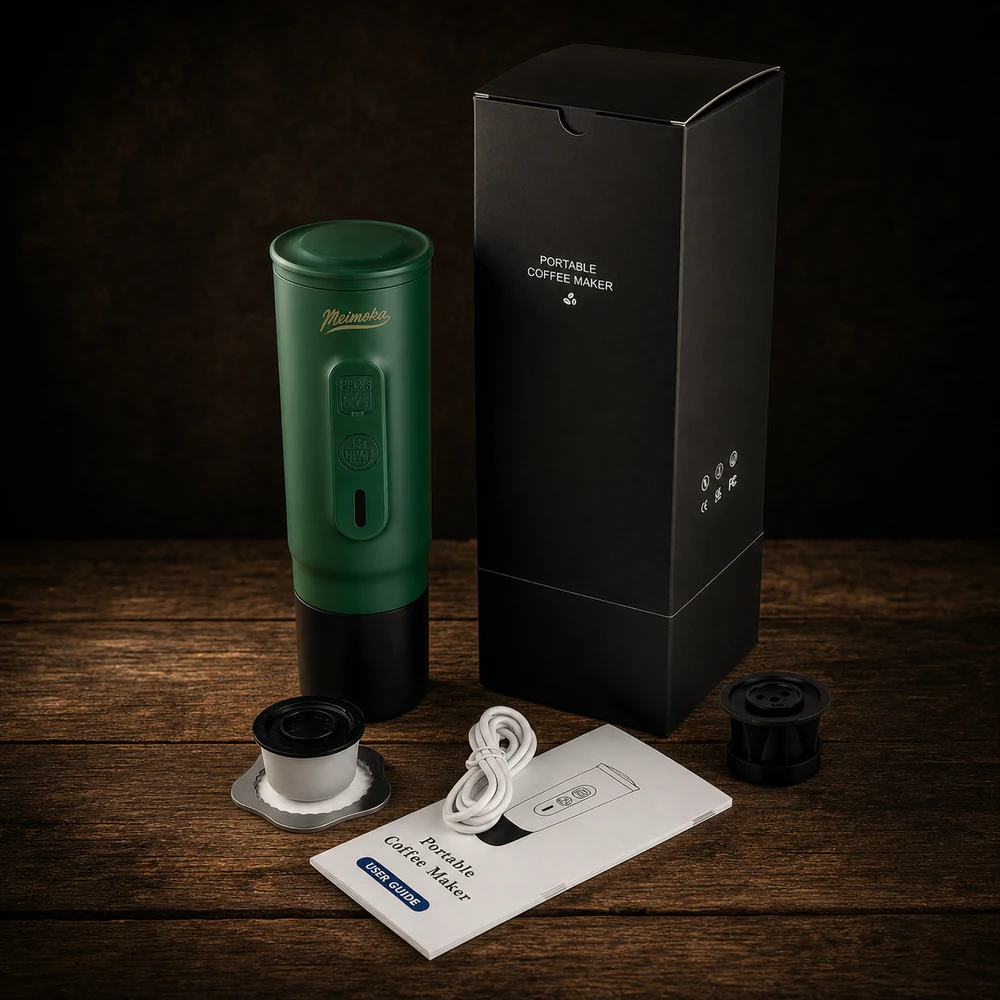 H01PRO-02 Portable Espresso Machine – Green Standard Set